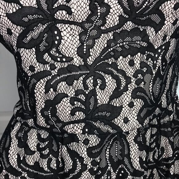 💚 C24- Cute lacey dress with nudetone underlining - Picture 2 of 4